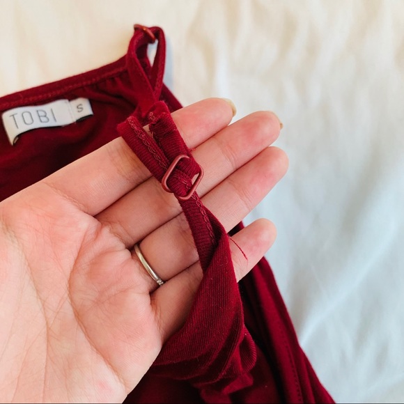 Maroon V Neck Top - Picture 3 of 3